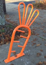 Carrot-shaped bike rack