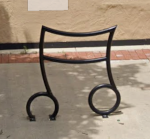 Musical note bike rack by Five Sisters Blues Cafe