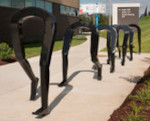 Walking legs bike racks in front of the Metro Public Health Dept. building in Nashville, TN