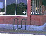 Bike rack on the side of Lunardi's San Bruno