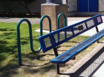 Bike rack by San Bruno City Park rec center