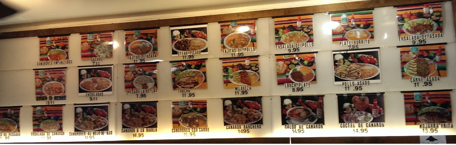 photo of menu